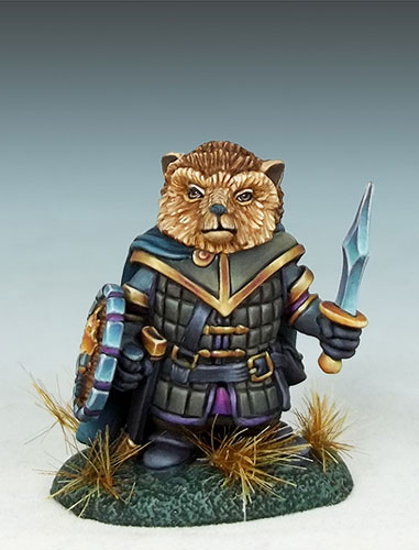 Critter Kingdoms Dark Sword DSM-8037 Hedgehog Warrior with Sword & Shield 